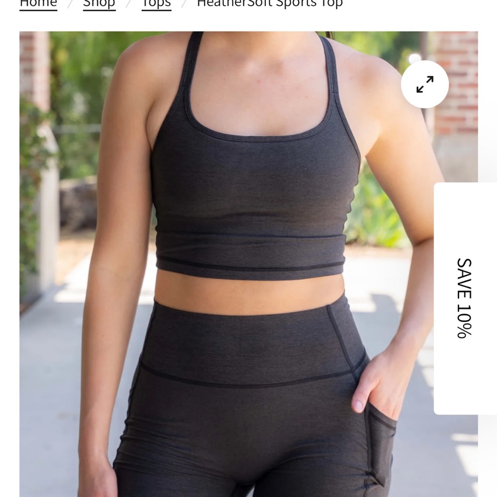 Charcoal Gray Sports Bra and Leggings Set